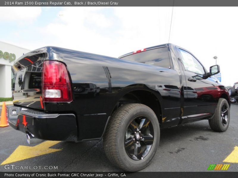 Black / Black/Diesel Gray 2014 Ram 1500 Express Regular Cab
