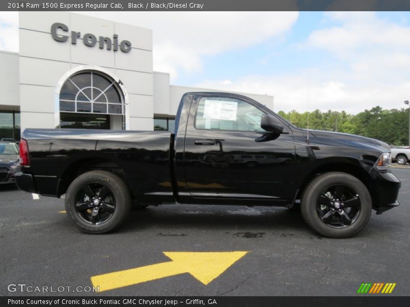 Black / Black/Diesel Gray 2014 Ram 1500 Express Regular Cab
