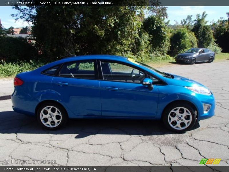Blue Candy Metallic / Charcoal Black 2012 Ford Fiesta SEL Sedan
