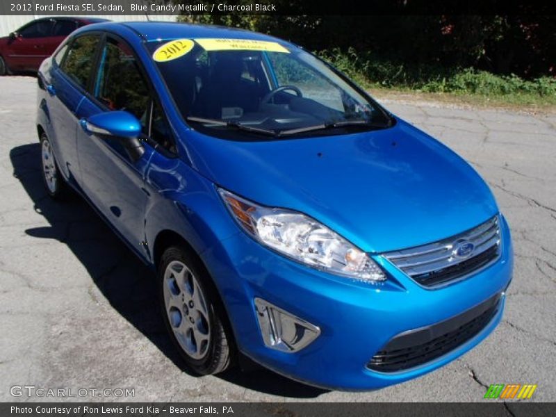 Blue Candy Metallic / Charcoal Black 2012 Ford Fiesta SEL Sedan