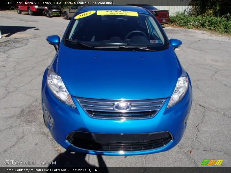 Blue Candy Metallic / Charcoal Black 2012 Ford Fiesta SEL Sedan