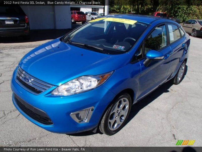Blue Candy Metallic / Charcoal Black 2012 Ford Fiesta SEL Sedan