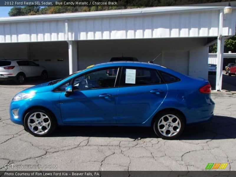 Blue Candy Metallic / Charcoal Black 2012 Ford Fiesta SEL Sedan
