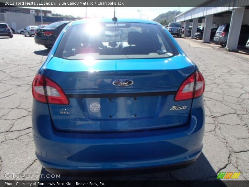 Blue Candy Metallic / Charcoal Black 2012 Ford Fiesta SEL Sedan