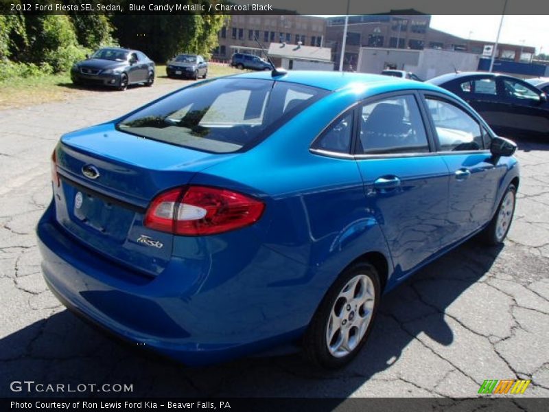 Blue Candy Metallic / Charcoal Black 2012 Ford Fiesta SEL Sedan