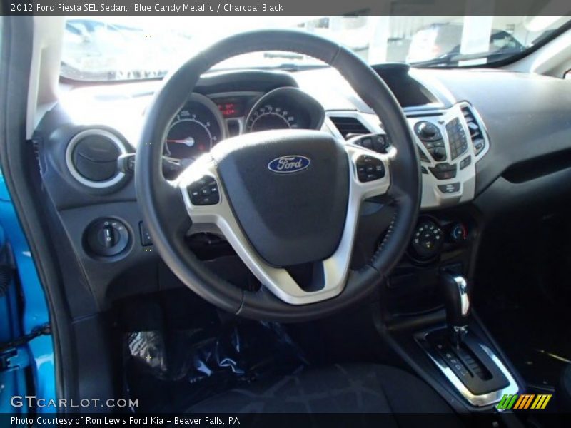 Blue Candy Metallic / Charcoal Black 2012 Ford Fiesta SEL Sedan