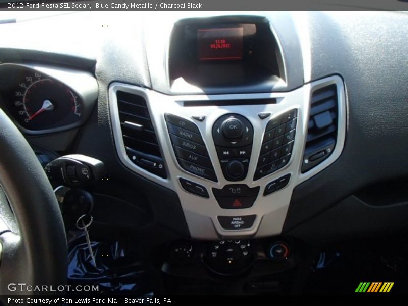 Blue Candy Metallic / Charcoal Black 2012 Ford Fiesta SEL Sedan