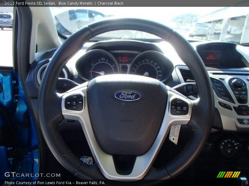 Blue Candy Metallic / Charcoal Black 2012 Ford Fiesta SEL Sedan