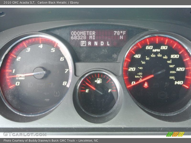 Carbon Black Metallic / Ebony 2010 GMC Acadia SLT