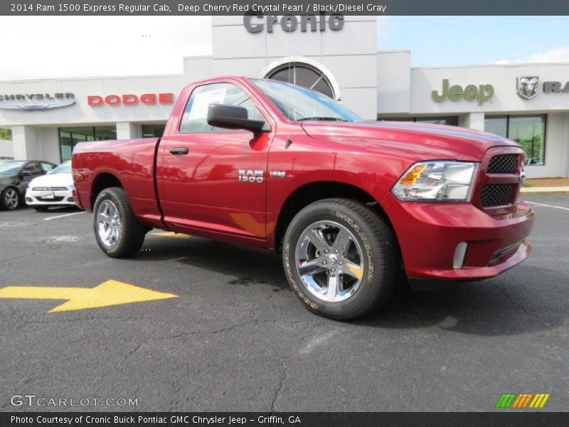 Deep Cherry Red Crystal Pearl / Black/Diesel Gray 2014 Ram 1500 Express Regular Cab