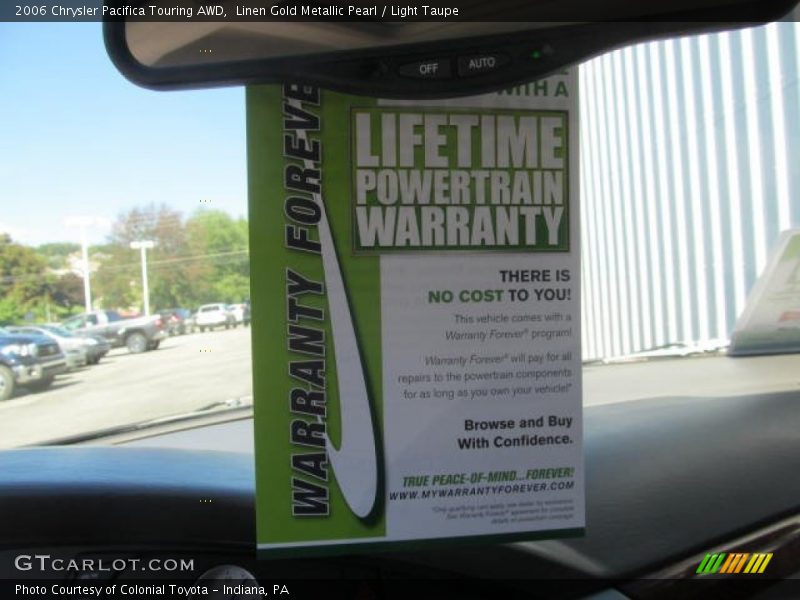 Linen Gold Metallic Pearl / Light Taupe 2006 Chrysler Pacifica Touring AWD