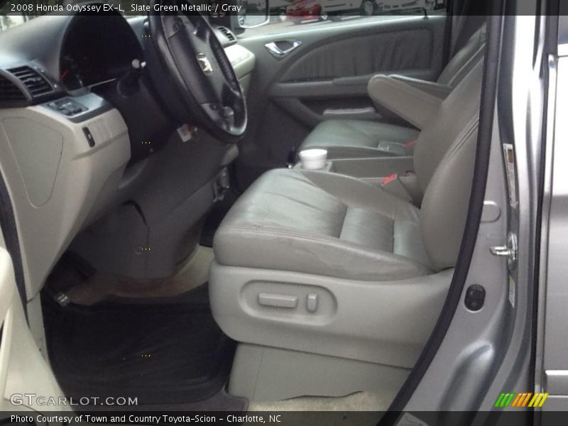 Slate Green Metallic / Gray 2008 Honda Odyssey EX-L