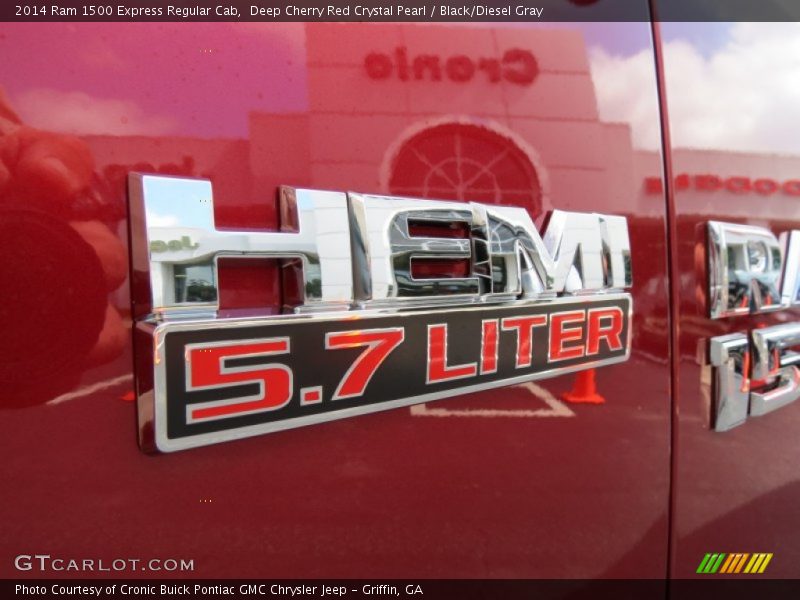 Deep Cherry Red Crystal Pearl / Black/Diesel Gray 2014 Ram 1500 Express Regular Cab
