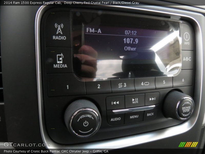 Deep Cherry Red Crystal Pearl / Black/Diesel Gray 2014 Ram 1500 Express Regular Cab