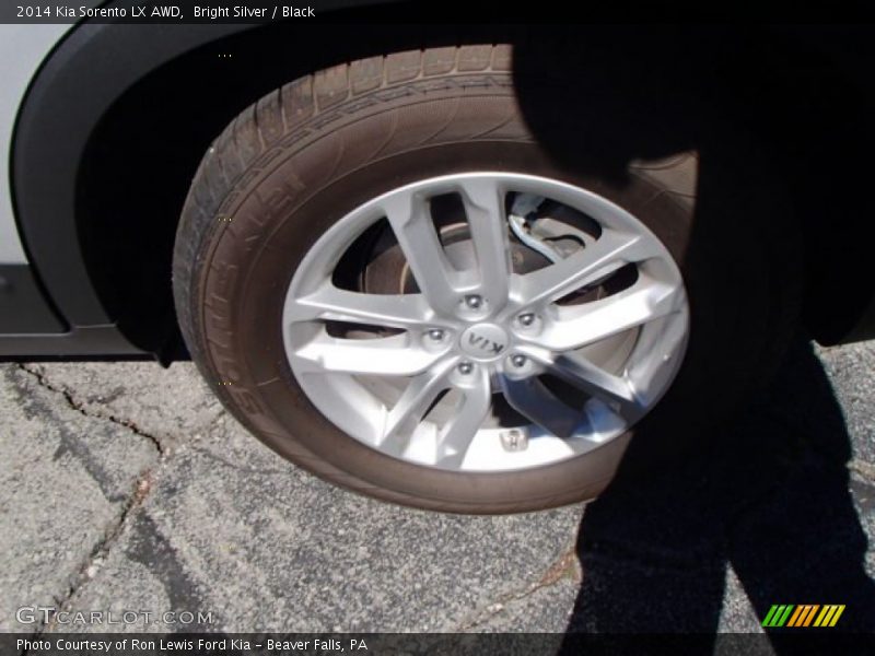 Bright Silver / Black 2014 Kia Sorento LX AWD