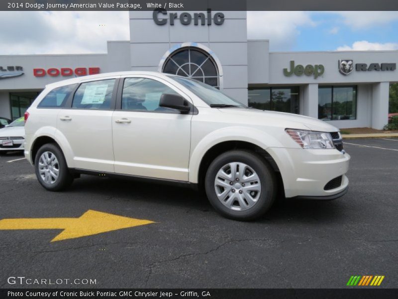 White / Black 2014 Dodge Journey Amercian Value Package