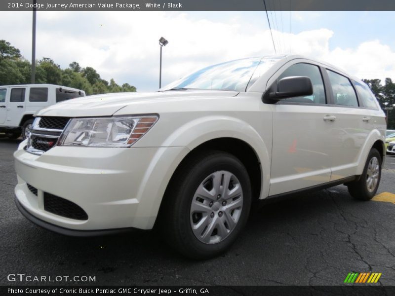 White / Black 2014 Dodge Journey Amercian Value Package