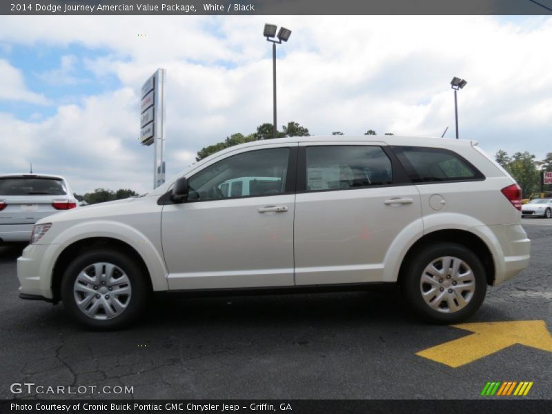 White / Black 2014 Dodge Journey Amercian Value Package