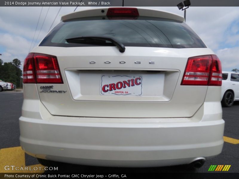 White / Black 2014 Dodge Journey Amercian Value Package