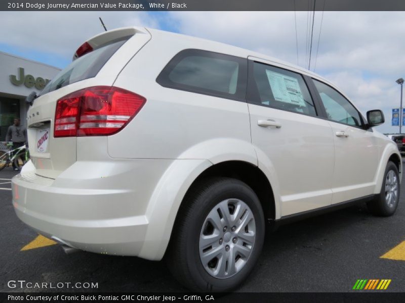 White / Black 2014 Dodge Journey Amercian Value Package