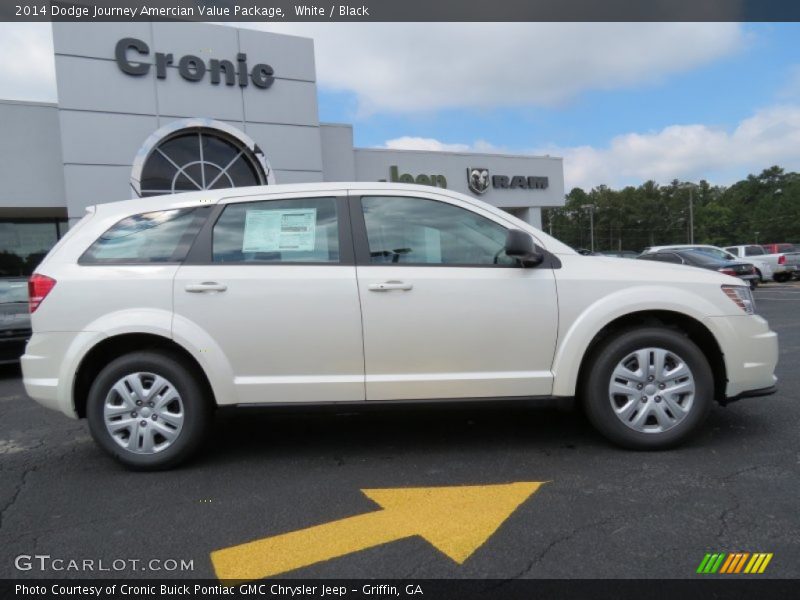 White / Black 2014 Dodge Journey Amercian Value Package