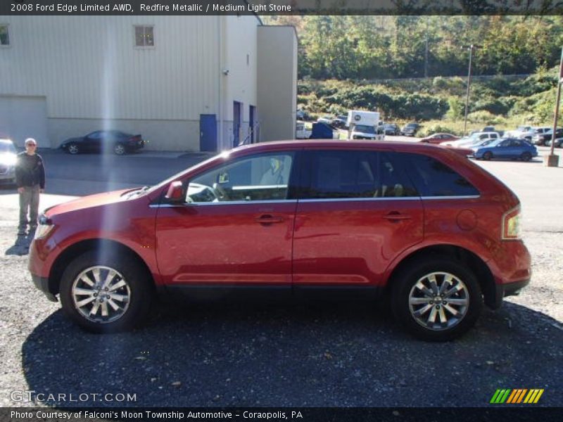 Redfire Metallic / Medium Light Stone 2008 Ford Edge Limited AWD