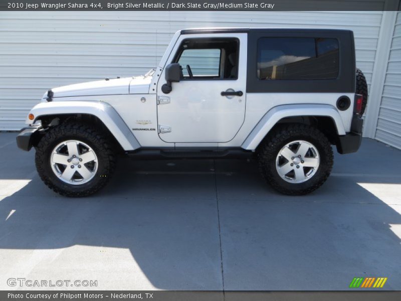 Bright Silver Metallic / Dark Slate Gray/Medium Slate Gray 2010 Jeep Wrangler Sahara 4x4