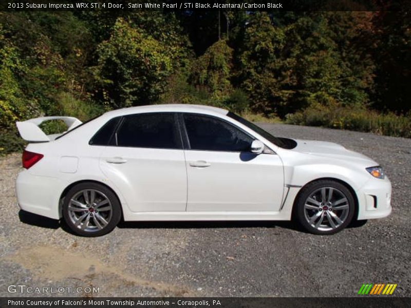 Satin White Pearl / STi Black Alcantara/Carbon Black 2013 Subaru Impreza WRX STi 4 Door