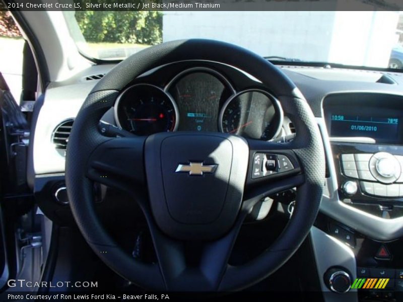 Silver Ice Metallic / Jet Black/Medium Titanium 2014 Chevrolet Cruze LS