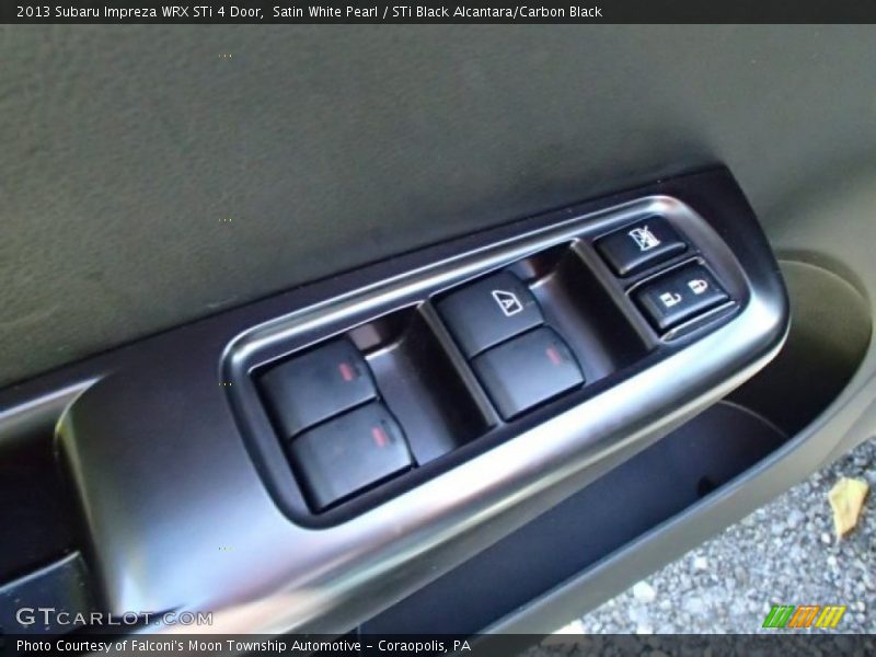 Satin White Pearl / STi Black Alcantara/Carbon Black 2013 Subaru Impreza WRX STi 4 Door