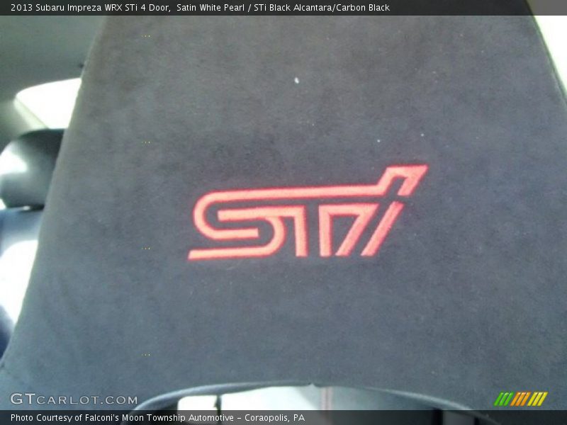 Satin White Pearl / STi Black Alcantara/Carbon Black 2013 Subaru Impreza WRX STi 4 Door