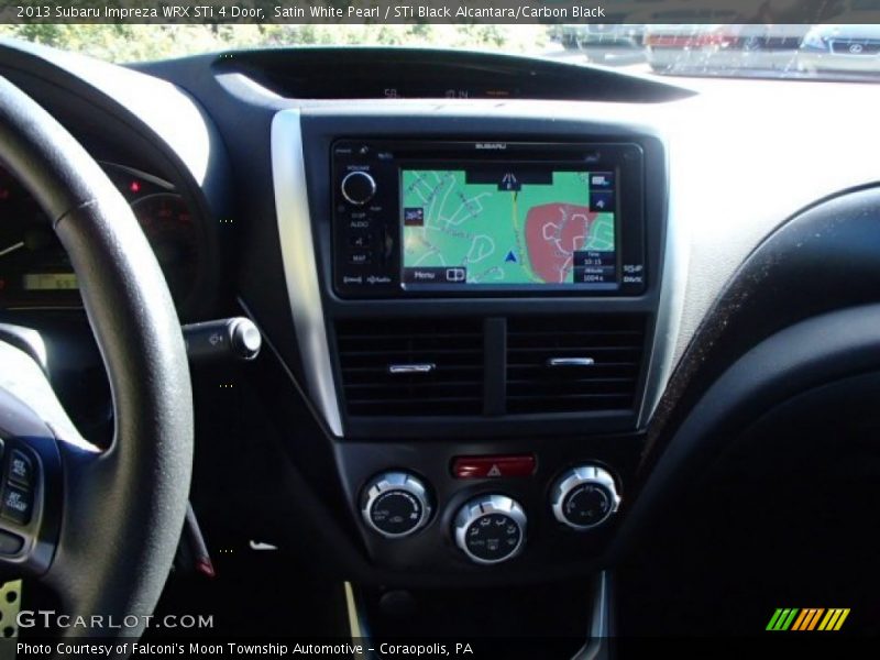Satin White Pearl / STi Black Alcantara/Carbon Black 2013 Subaru Impreza WRX STi 4 Door
