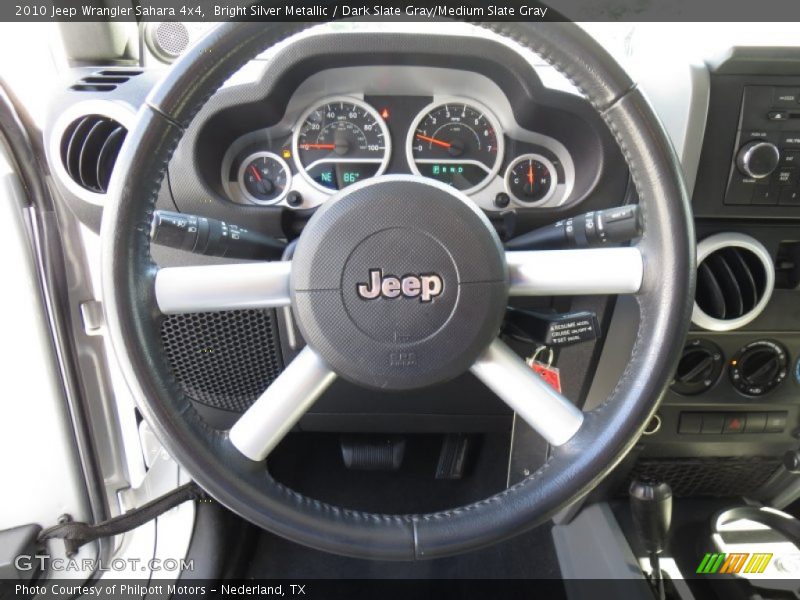 Bright Silver Metallic / Dark Slate Gray/Medium Slate Gray 2010 Jeep Wrangler Sahara 4x4