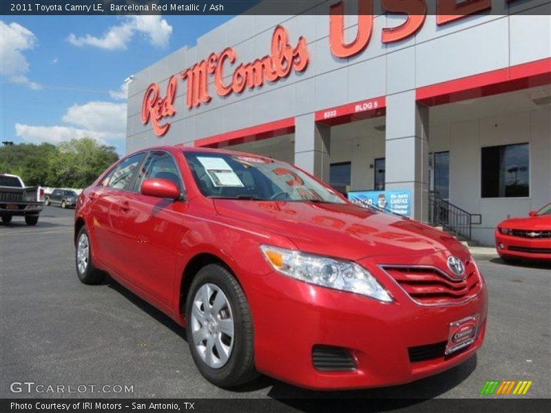 Barcelona Red Metallic / Ash 2011 Toyota Camry LE