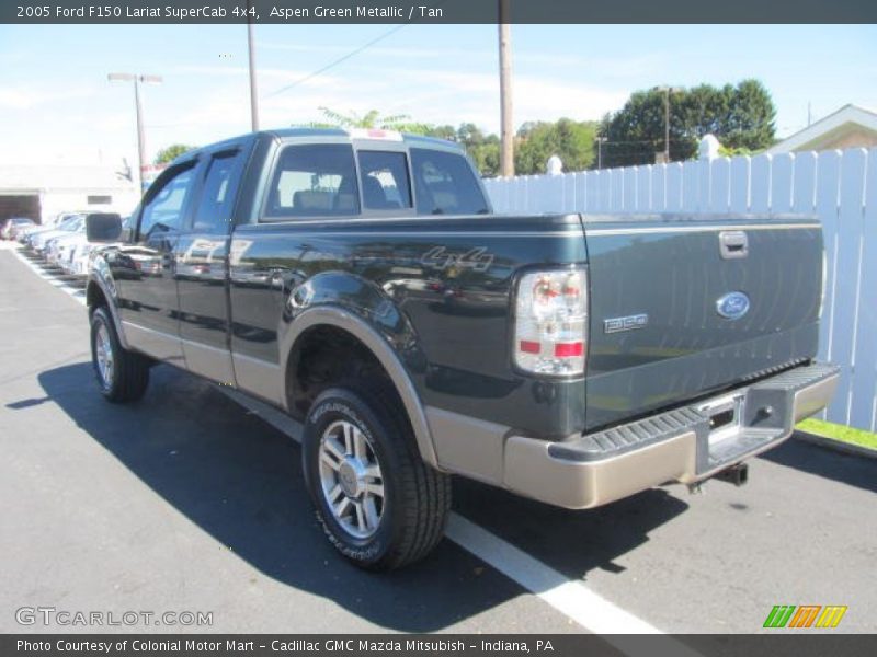 Aspen Green Metallic / Tan 2005 Ford F150 Lariat SuperCab 4x4