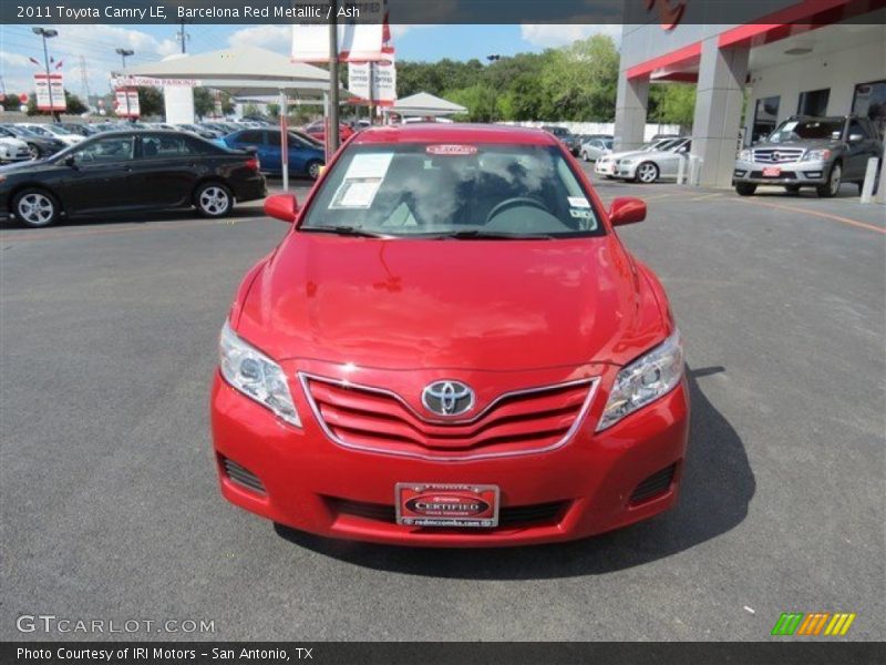 Barcelona Red Metallic / Ash 2011 Toyota Camry LE