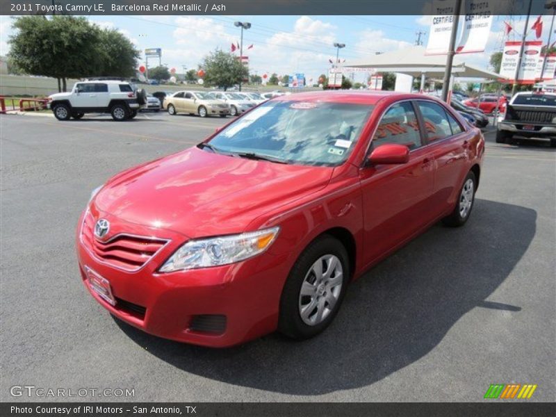 Barcelona Red Metallic / Ash 2011 Toyota Camry LE
