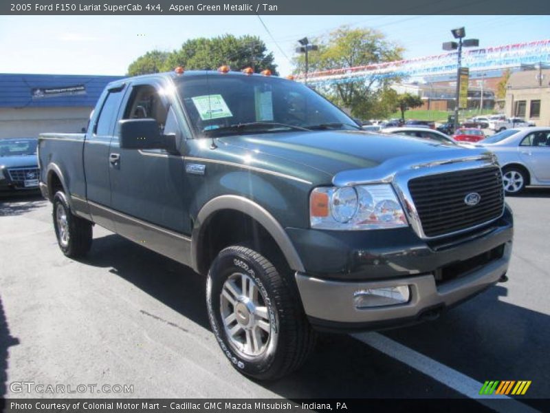 Aspen Green Metallic / Tan 2005 Ford F150 Lariat SuperCab 4x4