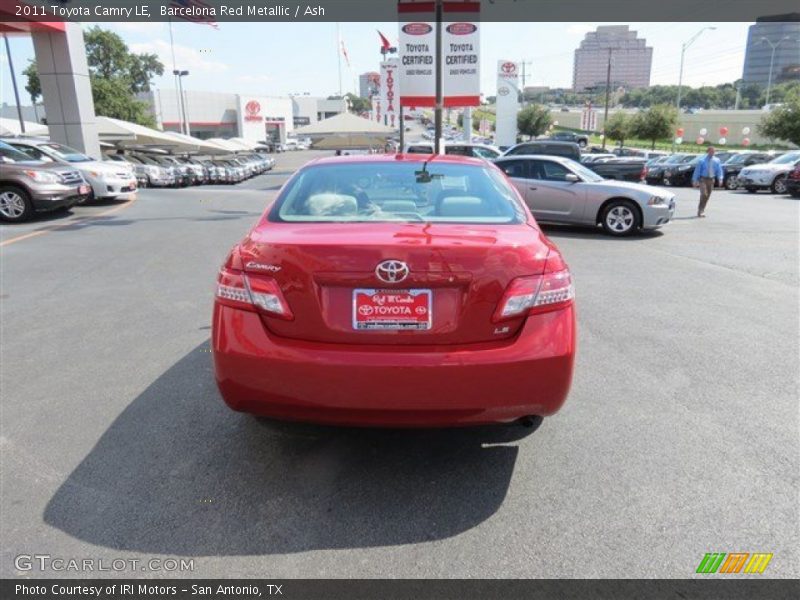 Barcelona Red Metallic / Ash 2011 Toyota Camry LE