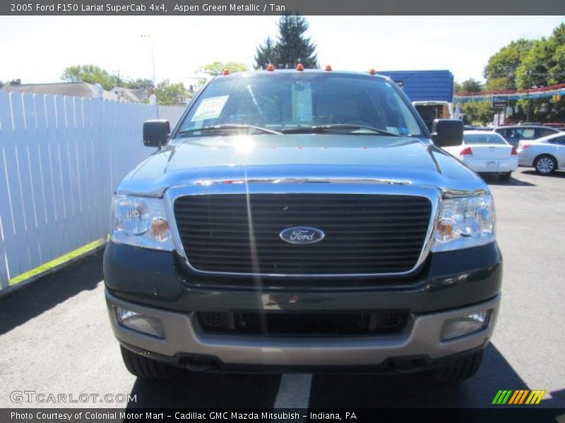 Aspen Green Metallic / Tan 2005 Ford F150 Lariat SuperCab 4x4