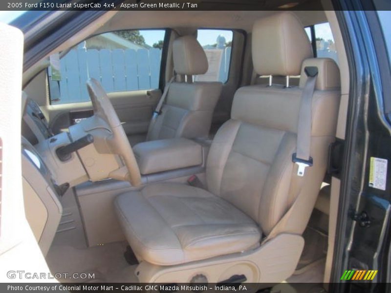 Aspen Green Metallic / Tan 2005 Ford F150 Lariat SuperCab 4x4