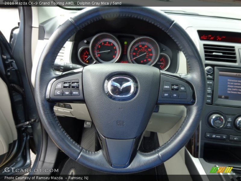 Dolphin Gray Mica / Sand 2010 Mazda CX-9 Grand Touring AWD