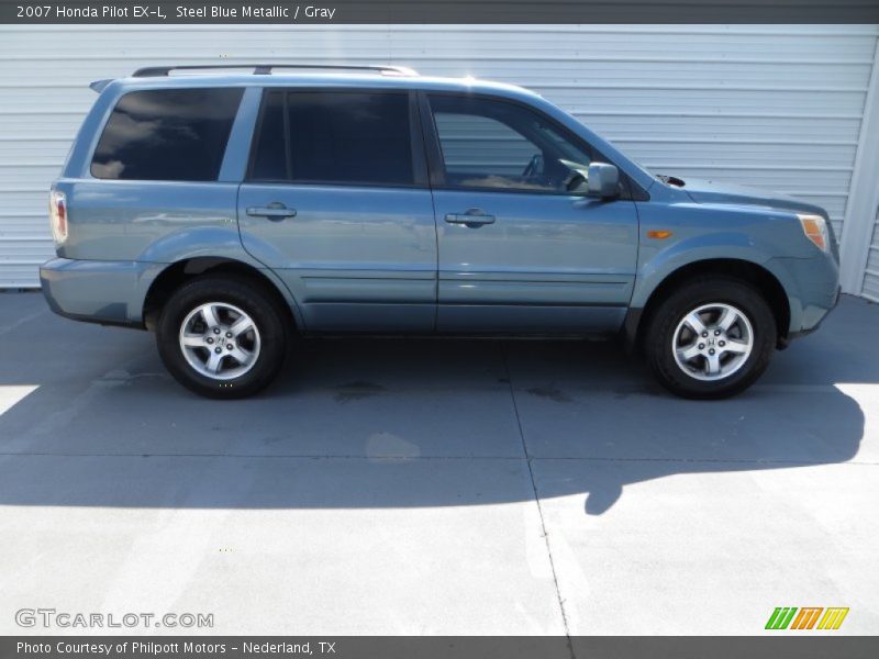 Steel Blue Metallic / Gray 2007 Honda Pilot EX-L