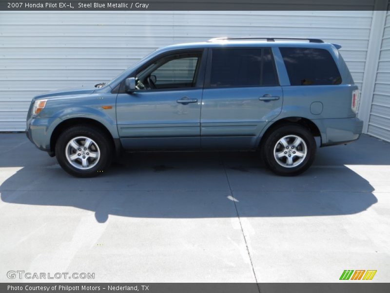 Steel Blue Metallic / Gray 2007 Honda Pilot EX-L