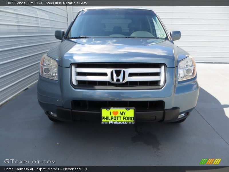 Steel Blue Metallic / Gray 2007 Honda Pilot EX-L