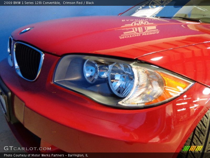 Crimson Red / Black 2009 BMW 1 Series 128i Convertible