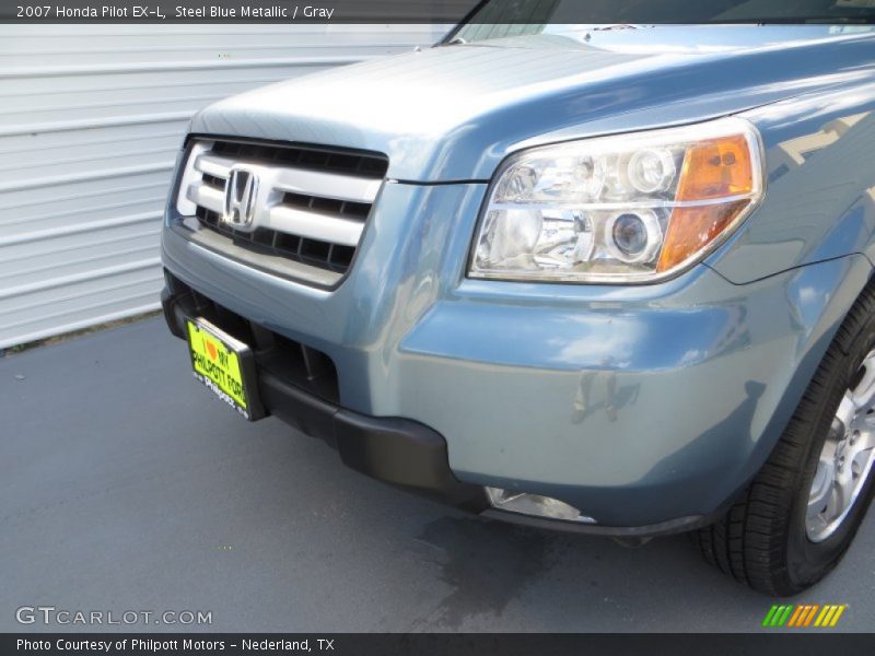 Steel Blue Metallic / Gray 2007 Honda Pilot EX-L