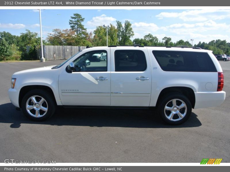 White Diamond Tricoat / Light Cashmere/Dark Cashmere 2012 Chevrolet Suburban LTZ 4x4
