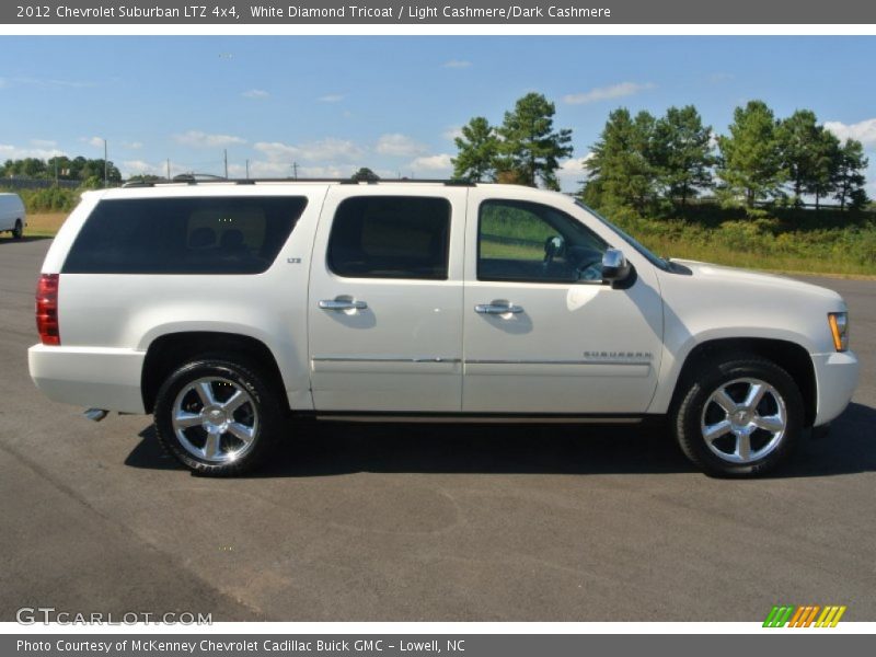 White Diamond Tricoat / Light Cashmere/Dark Cashmere 2012 Chevrolet Suburban LTZ 4x4