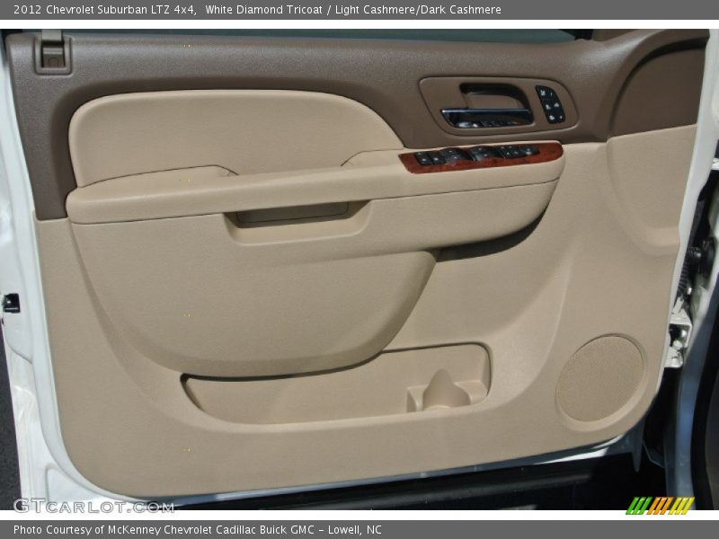 White Diamond Tricoat / Light Cashmere/Dark Cashmere 2012 Chevrolet Suburban LTZ 4x4